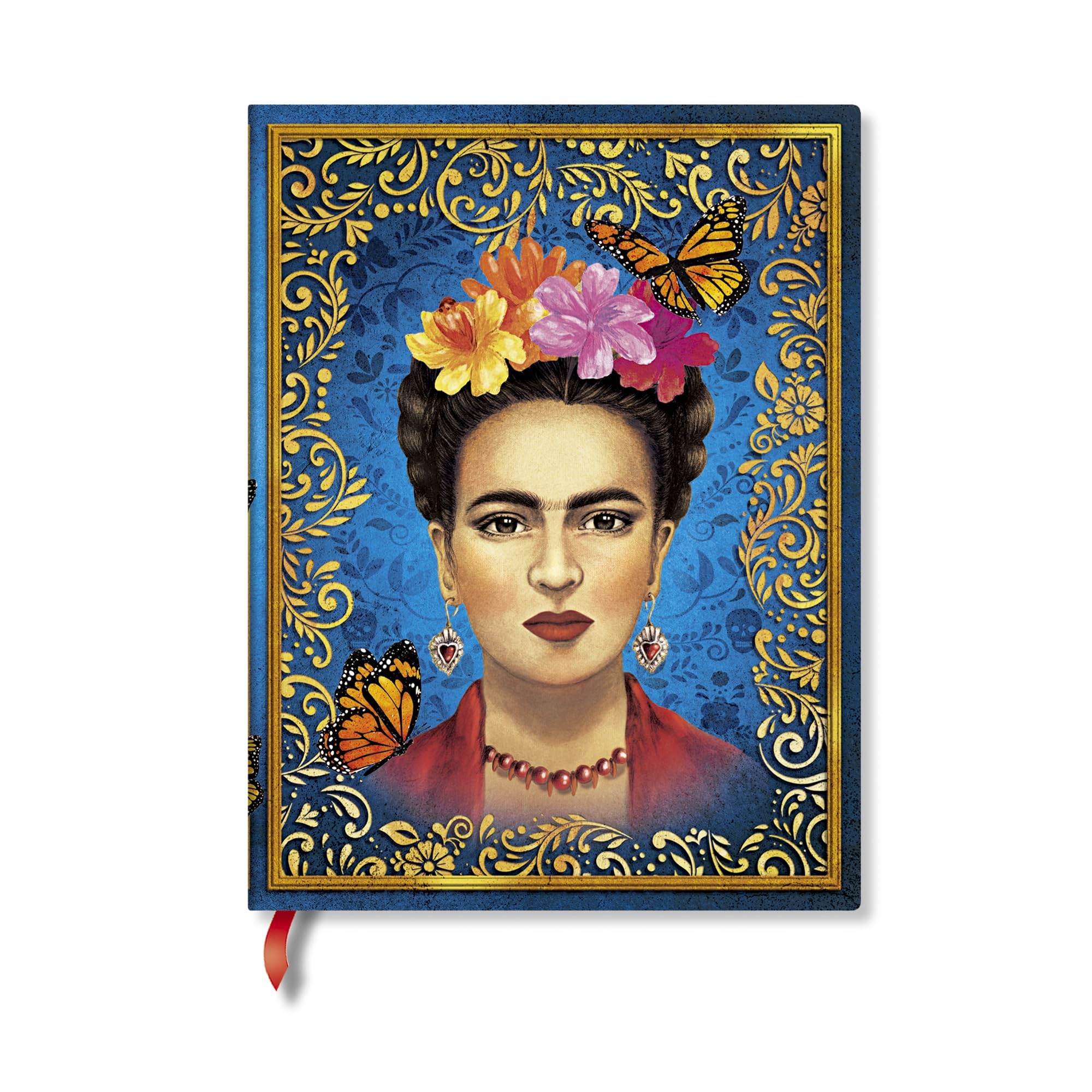 The Colourful Portrait (Viva Frida) Mini Lined Hardcover Journal (Elastic Band Closure)
