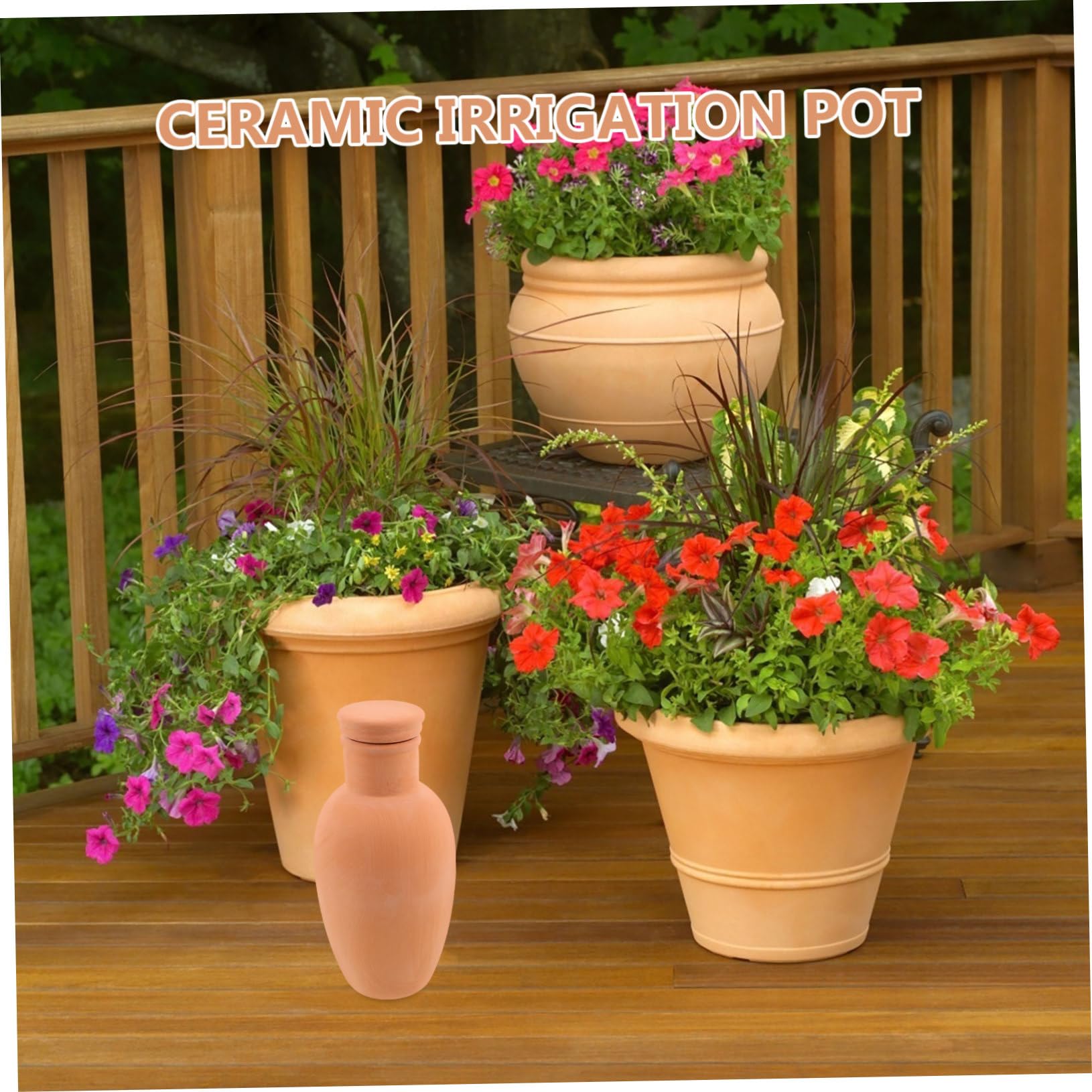 NOLITOY 4pièces Arrosage Automatique Terre Cuite Système Arrosage pour Plantes Intérieur Et Extérieur Piquets pour Pots De Fleurs