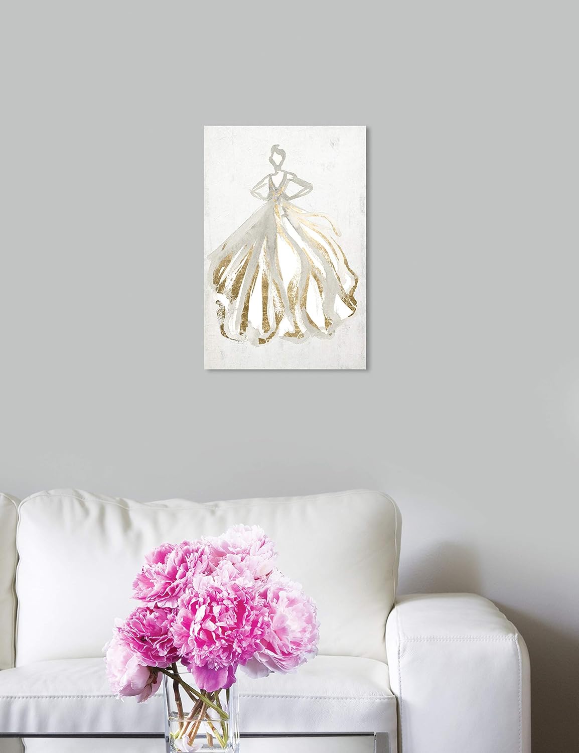 The Oliver Gal Artist Co. Fashion and Glam Wall Art Canvas Prints 'Elegant Dress Flow III'