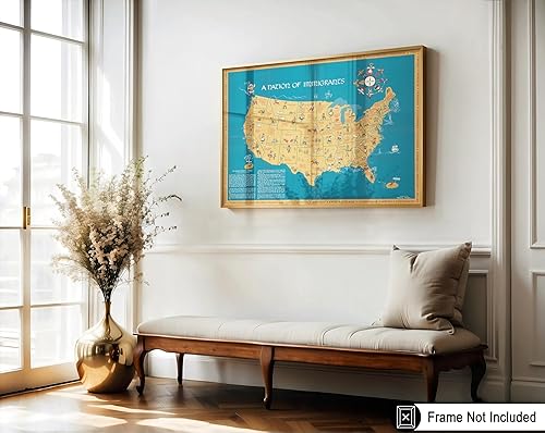 Miniatura 3 de Poster Master Mapa vintage de la nación de los inmigrantes, impresión de mapas retro de América, arte histórico, regalo para bibliotecario,
