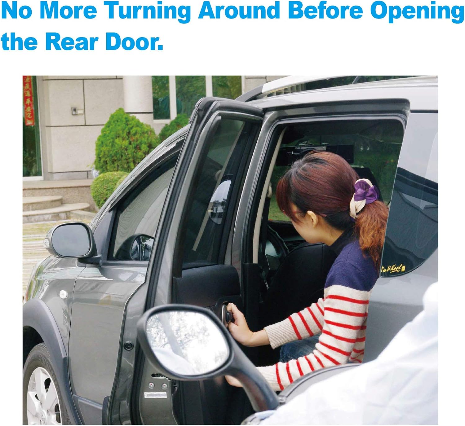 Car SUV Side View Mirror Wide Angle Blind Spot Mirror Auto Exterior Rearview Mirrors With Convex Clean Surface Stick on B-Pillar for Rear Seat Passengers Hypersonic Set of 2