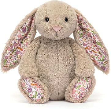 Jellycat Blossom Beige Bunny Petal Stuffed Animal, Medium