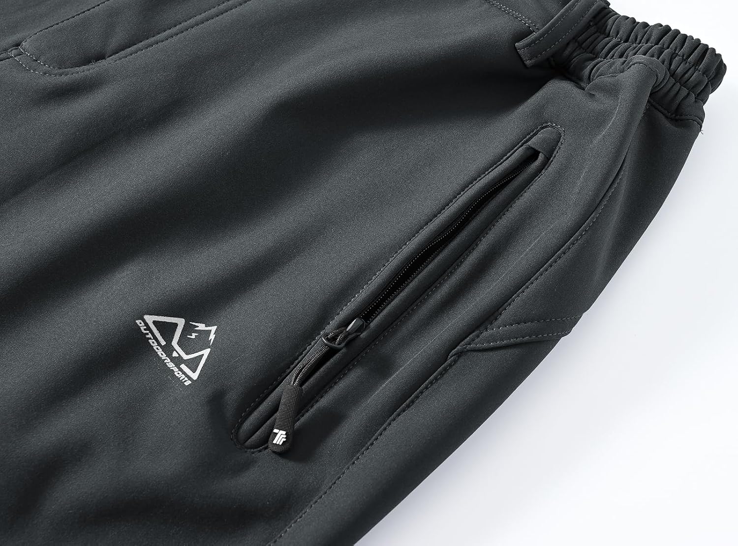 BASUDAM Men's Utility Work Pants Snow Waterproof Softshell Winter Fleece Lined Insulated Outdoor Mountain - Image 3