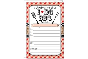 20 I Do BBQ Invitations with Envelopes