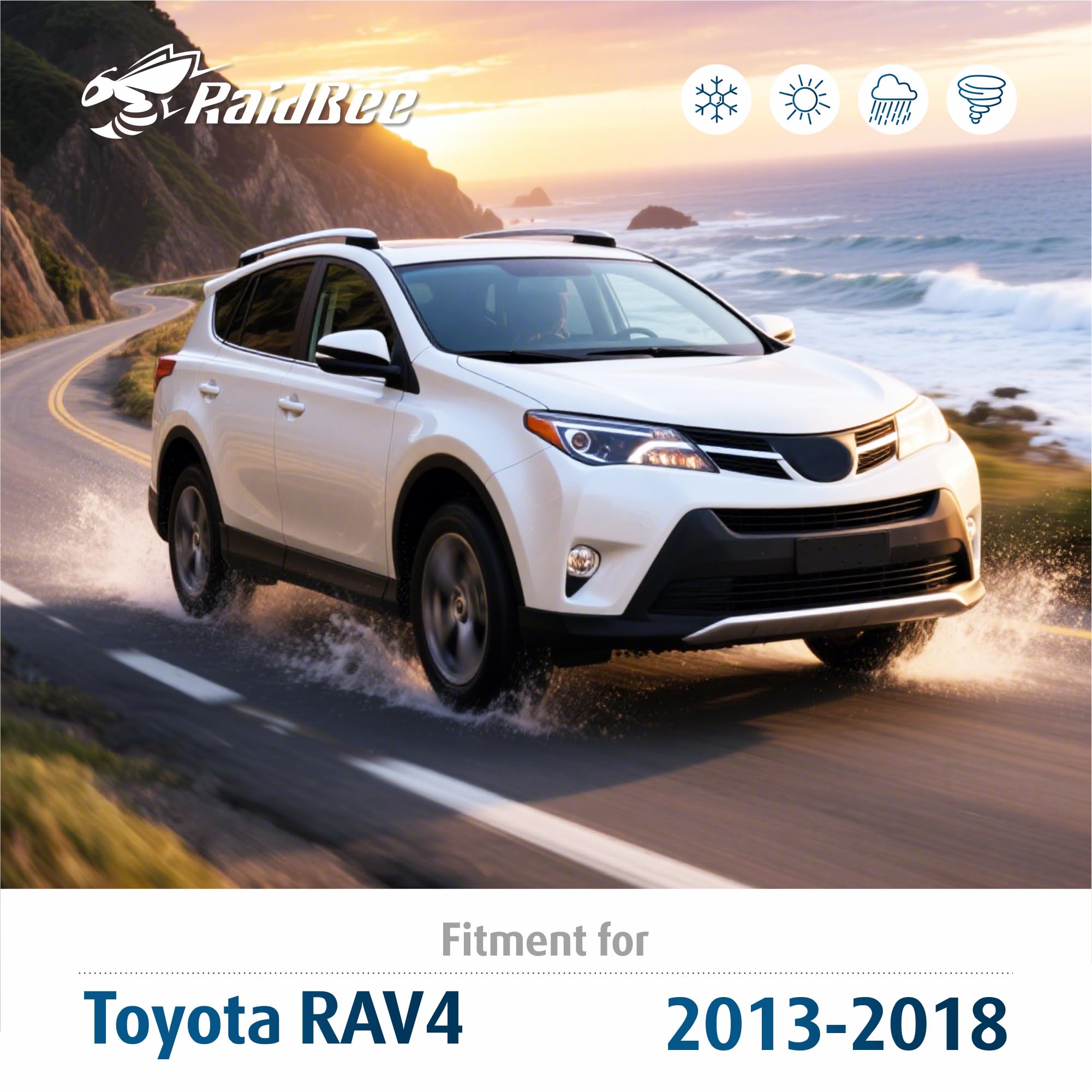 24 In Wiper Blade Complete Wiper Blade Set For Toyota RAV4 (2013-2018) - Front 16" & 26", Rear 10" 21 In Wiper Blade - Foto 7