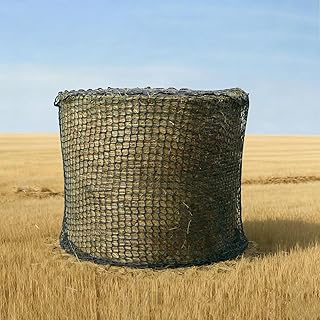 Round Bale Hay Net for Horses, 5x5 FT Heavy Duty Slow Feed Net with