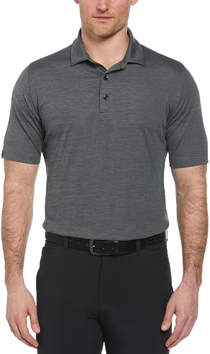 Callaway Classic Jacquard Short Sleeve Polo Caviar SM