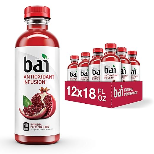 Bai Ipanema Antioxidant Infused Beverage, Pomegranate, 18 Fluid Ounce (Pack of 12)