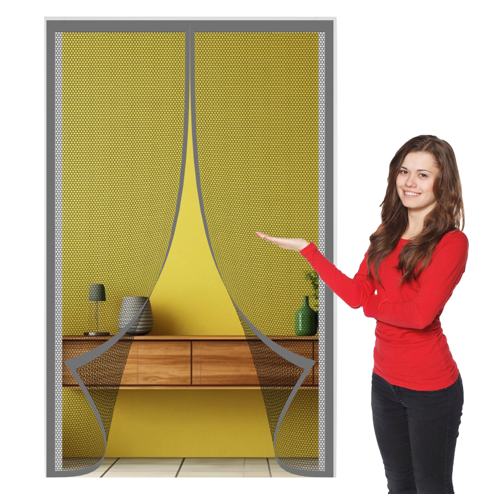 Moustiquaire porte respirante pour bloquer les insectes dans le couloir