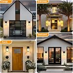 Dusk to Dawn Outdoor Lights for House, 4 Pack Outdoor Wall Light Black Exterior Lighting Fixtures Wall Mount, Aluminum Porch Wall Lanterns Waterproof Outside Light for House Front Door Light