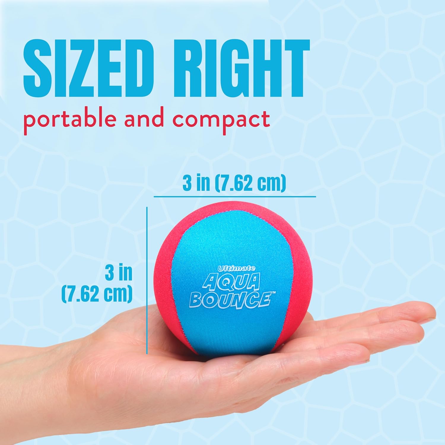 Activ Life Ultimate 2 Pack Larger 3” Water Skip Balls - Bouncing Balls for Swimming Pool & Beach Fun - Designs Include Baseball, Basketball, Volleyball, and Tennis for Kids, Friends, and Family