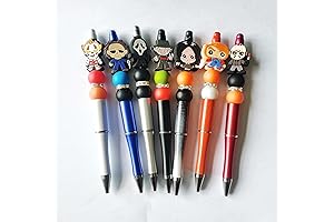 7Pcs Halloween Beadable Pens: Freaky Fun for Spooky Scribbles