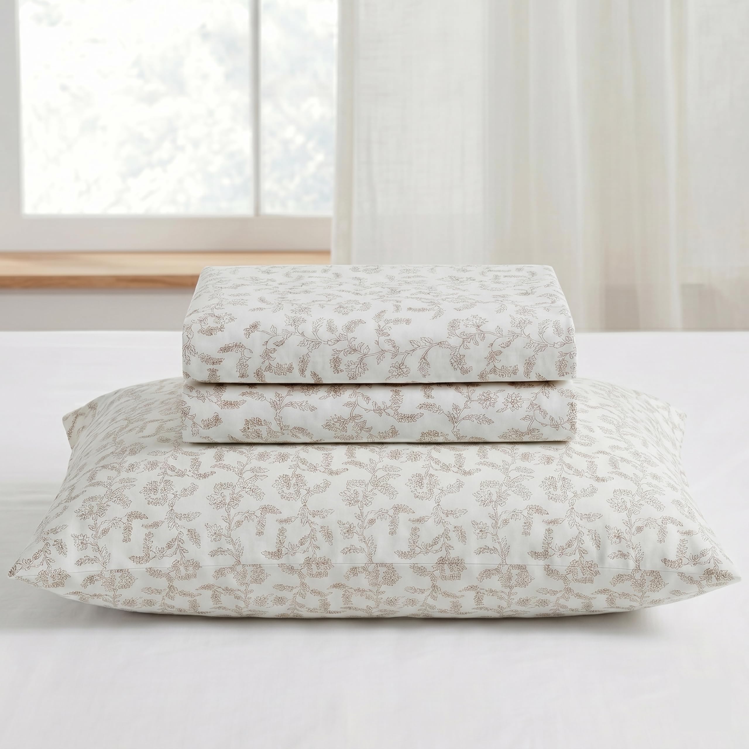 Modern Threads 4-Piece 100% Cotton Flannel Sheet Set – Soft and Durable for Every Season, Vevian Queen