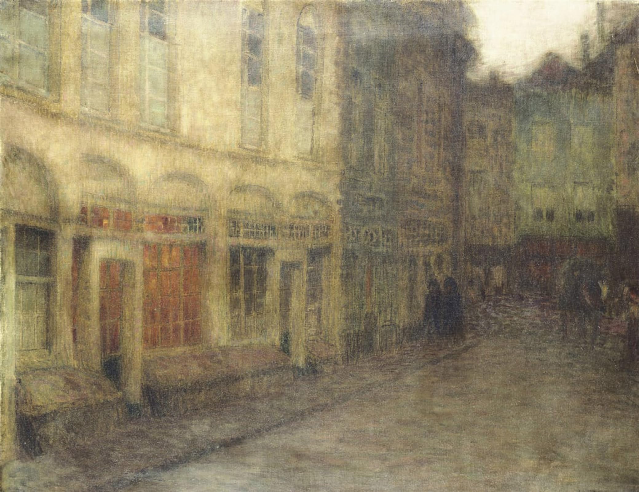 POSTERIIk Vintage Art Print Images Pictures Print Square in Ypres Dusk by Henri Eugene Augustin Le Sidaner Modern Colour Posters for Office Home Decor 60x90cm
