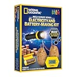 National Geographic Battery Making Kit - Potato Clock and Penny Powered Flashlight Science Kit, 2 Electricity STEM Projects for Kids, Electrical Circuit Toy for Boys and Girls (Amazon Exclusive)
