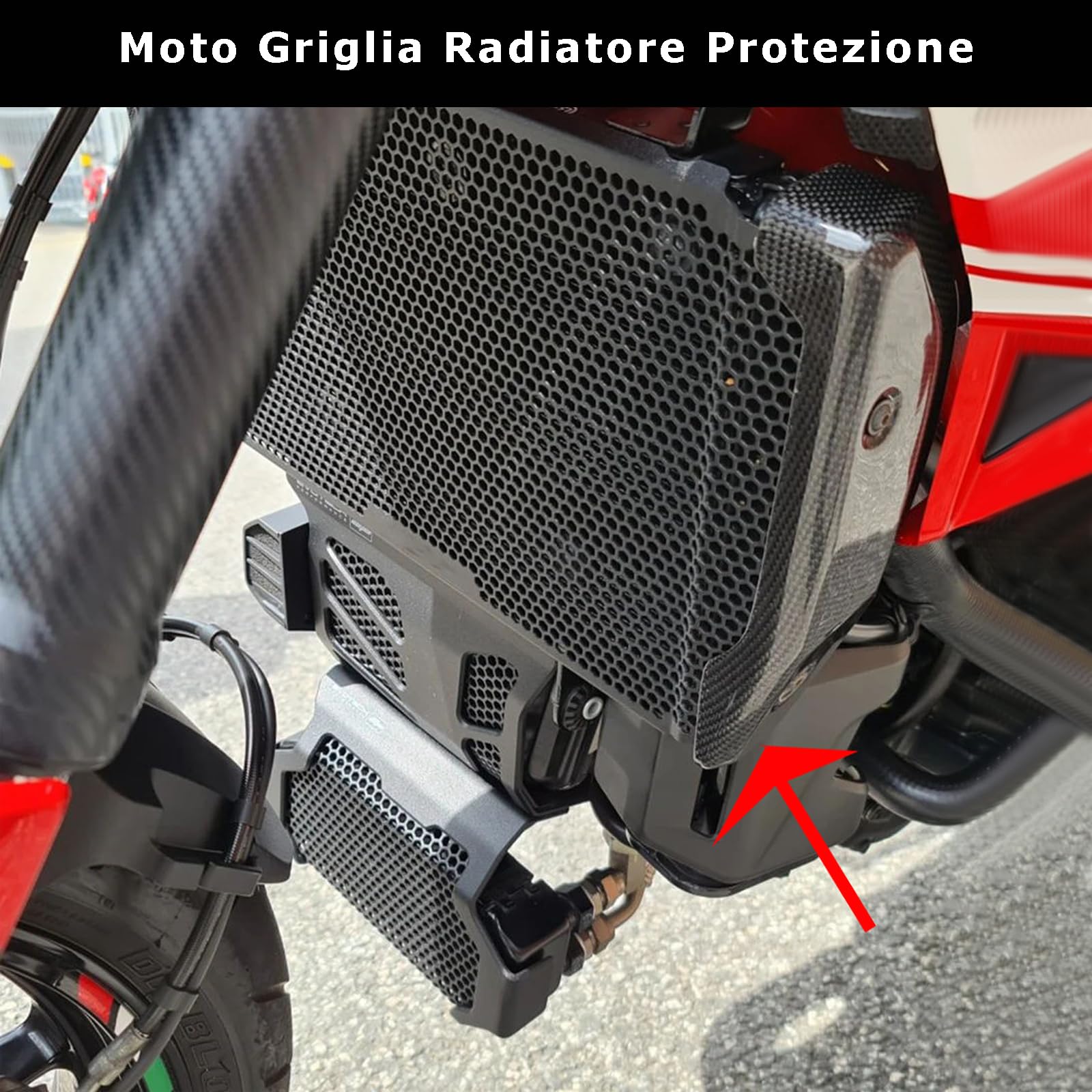 Moto Griglia Radiatore Protezione per D&uca.ti Hypermotard 950 /SP/RVE 2019-2025 Monster 821 Monster 1200/R/S 2013-2020 Diavel 1260/S SuperSport S 2019-2021