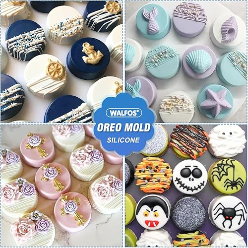 Miniatura 42 de Walfos Molde de silicona para letras y números de chocolate, molde antiadherente para chocolate, hecho de silicona de grado alimenticio, sin BPA, 2