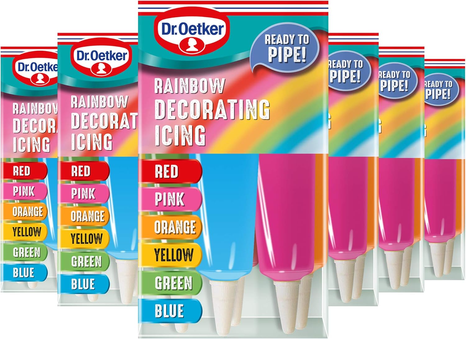 Dr. Oetker Rainbow Decorating Icing, 684g, Pack of 6 x 114g Amazon.co