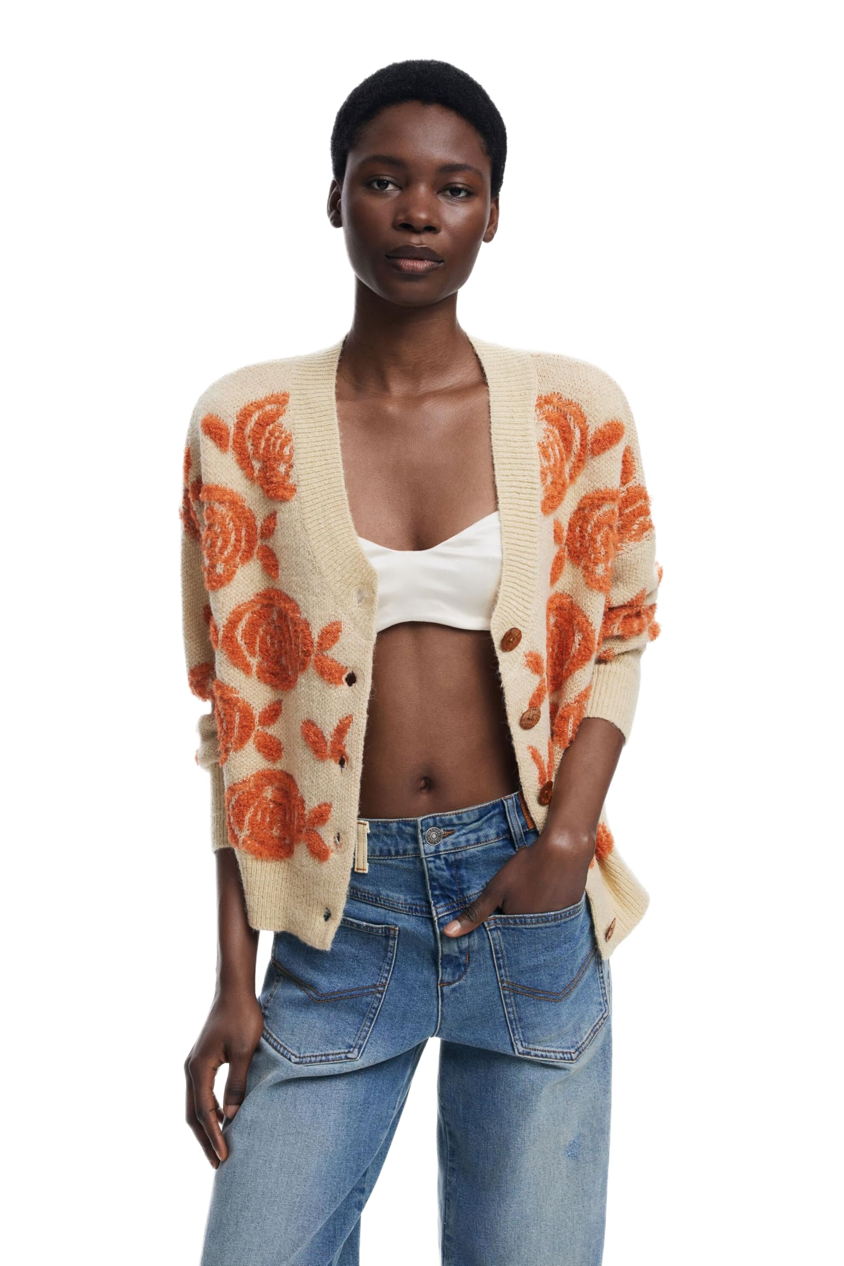 Desigual 25wwjf22 Pullover Sweater Donna (Pacco da 1)