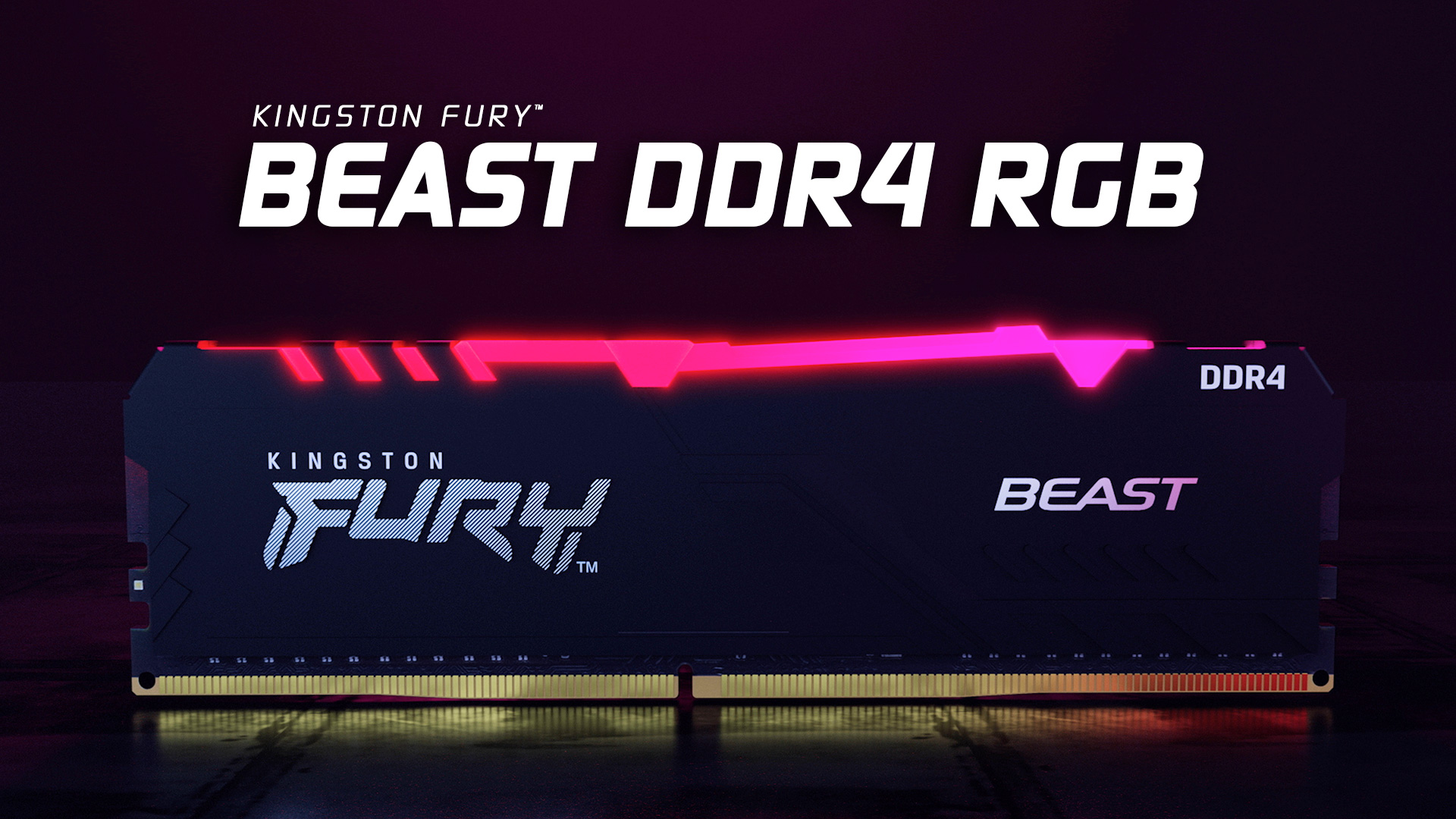 メモリー FURY Beast DDR4 3733MHz 32GB (16GBx2) Kingston FURY Beast RGB 32GB (2x16GB) 3733MHz DDR4 CL19 Masaüstü