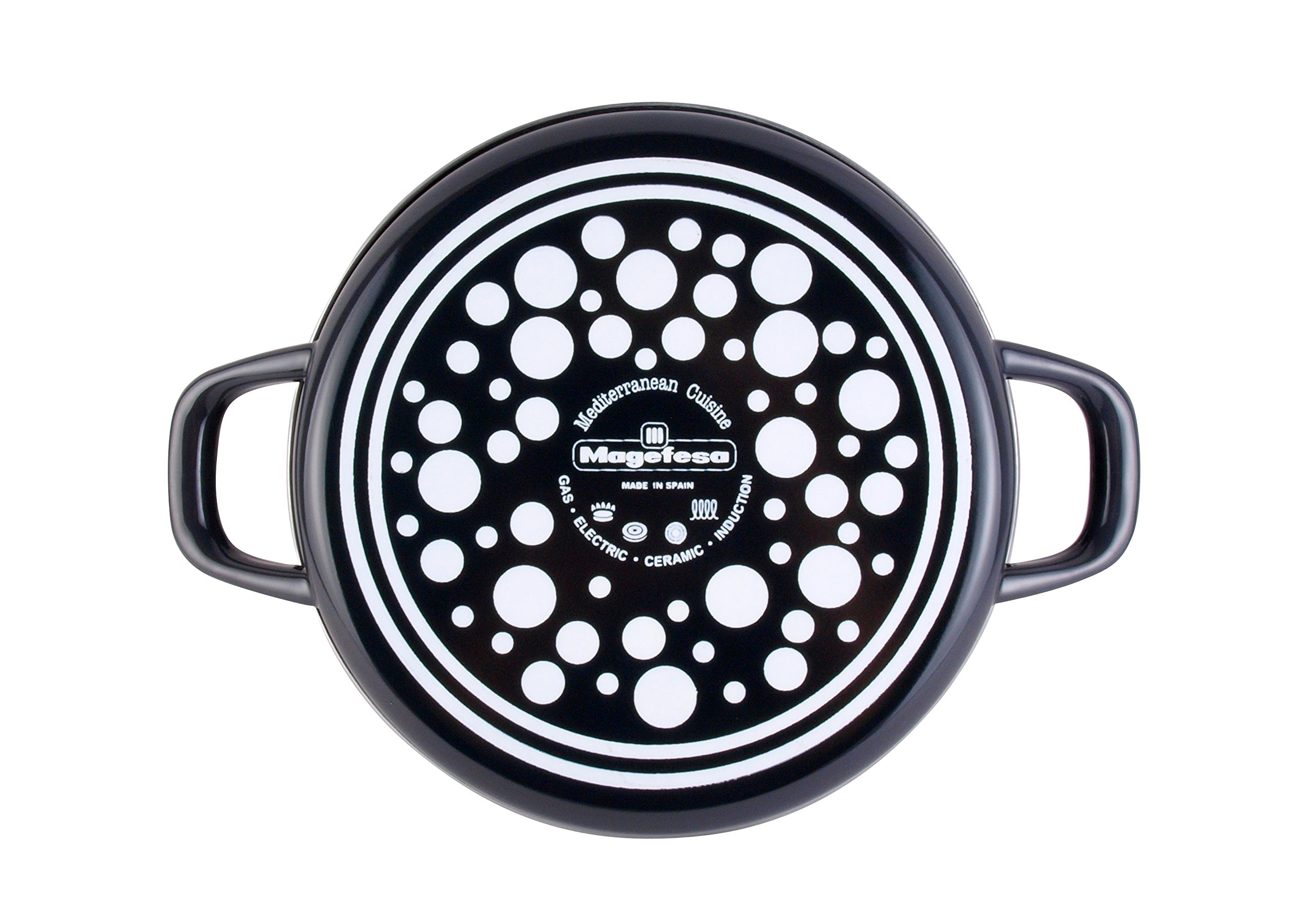 Megafesa Dolomiti - Pentola con Coperchio in Vetro, Diametro 24 cm, Color Grigio Marengo