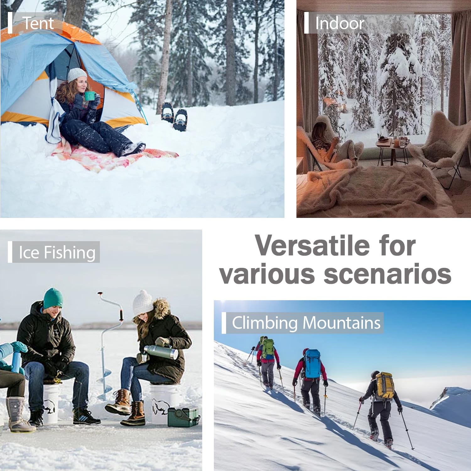 Gemütliche Daunenstiefel für Herren und Damen: Warme Winterhausschuhe mit Fußwärmer, ideal zum Camping und Wandern, komplett mit Einer Aufbewahrungstasche