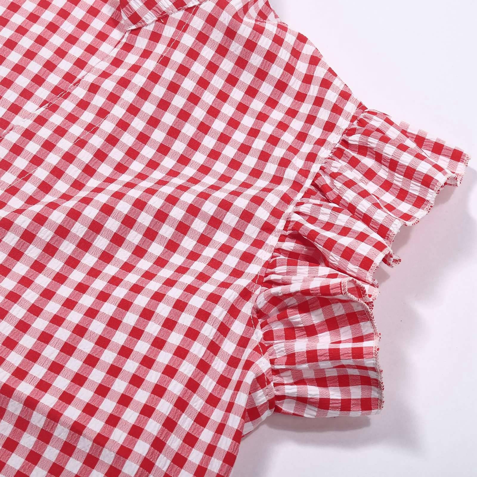 Chemisier traditionnel pour femme - Pour la fête de la bière - Vintage - Cintré - Mode traditionnelle - Chemise à carreaux - Style campagnard - Chemise de bûcheron élégante - Chemisier bavarois