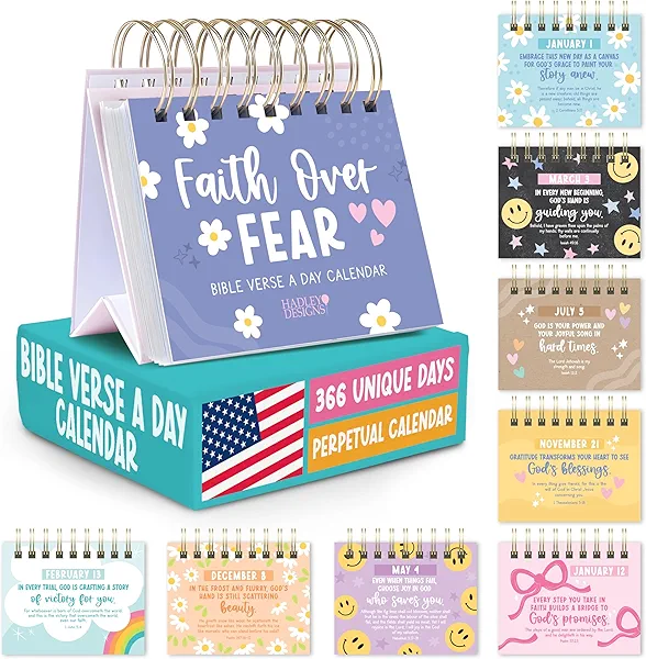 Daily Motivational Quotes For Desk - Daily Bible Verse Calendars, Inspirational Desk Calendar 2026, Christian Perpetual Calendar, Inspirational Quotes For Desks, Christian Flip Calendars