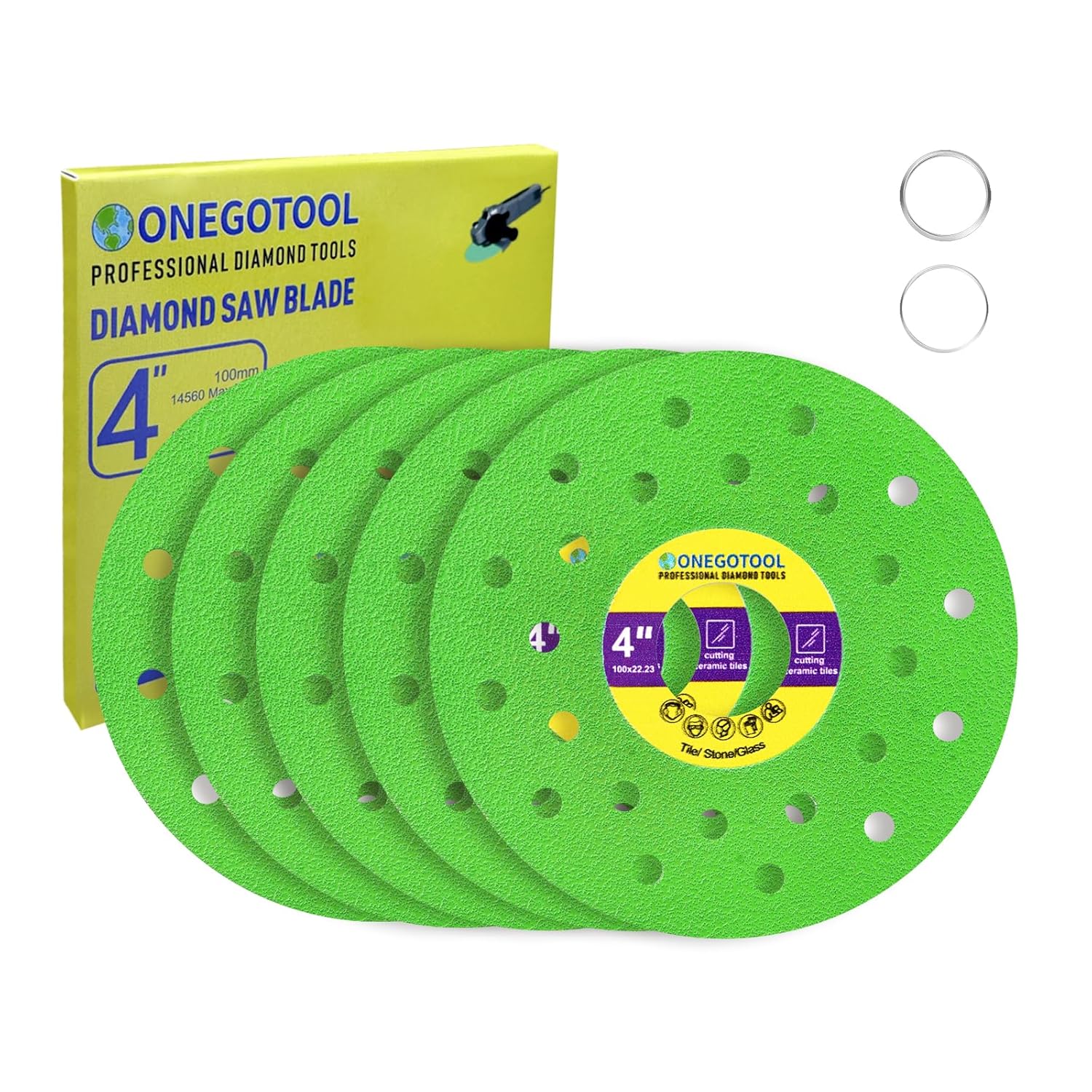 4-1/2 inch Tile Cutter Diamond Saw Blade for Angle Grinder Porcelain Ceramic Glass Marble Cutting Tools Grinding disc (10pcs)