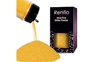 Renfio Sunflower Glitter Powder: 1.94 oz of Iridescent Ultra-Fine PET Flake Crafts Sequins