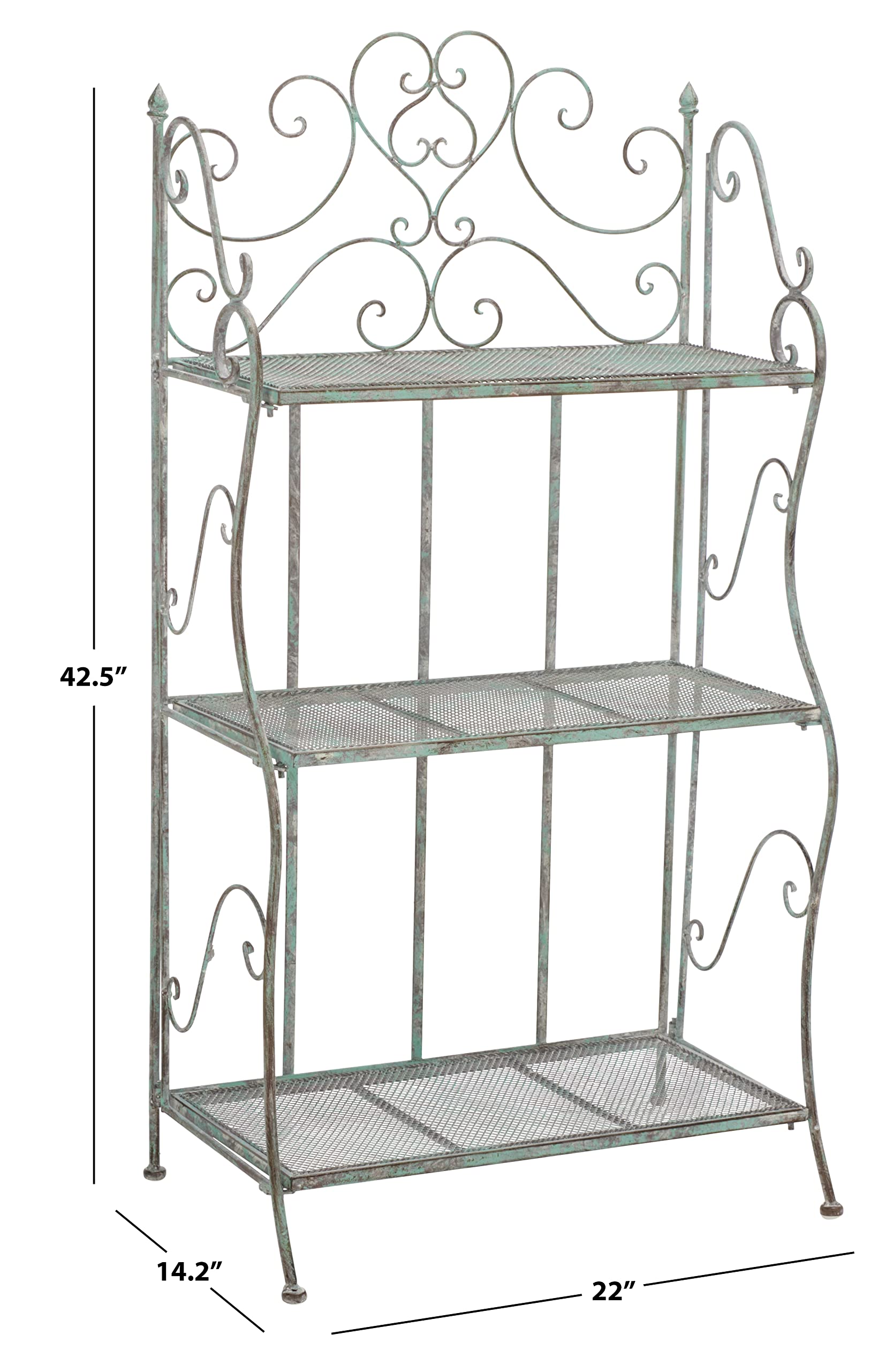 Amazon.com : SAFAVIEH Outdoor - Torus 3-Tier Iron Storage Shelf