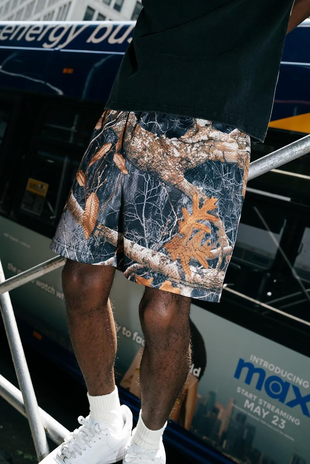 Men’s Mesh Basketball Shorts Camo Print Breathable Athletic Shorts Streetwear Cool Outdoor Casual Wear - Image 3