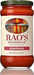 Rao's Homemade Marinara Sauce, 15.5 oz, Tomato Sauce, All Purpose, Keto Friendly Pasta Sauce, Premium Quality, Tomatoes fr...