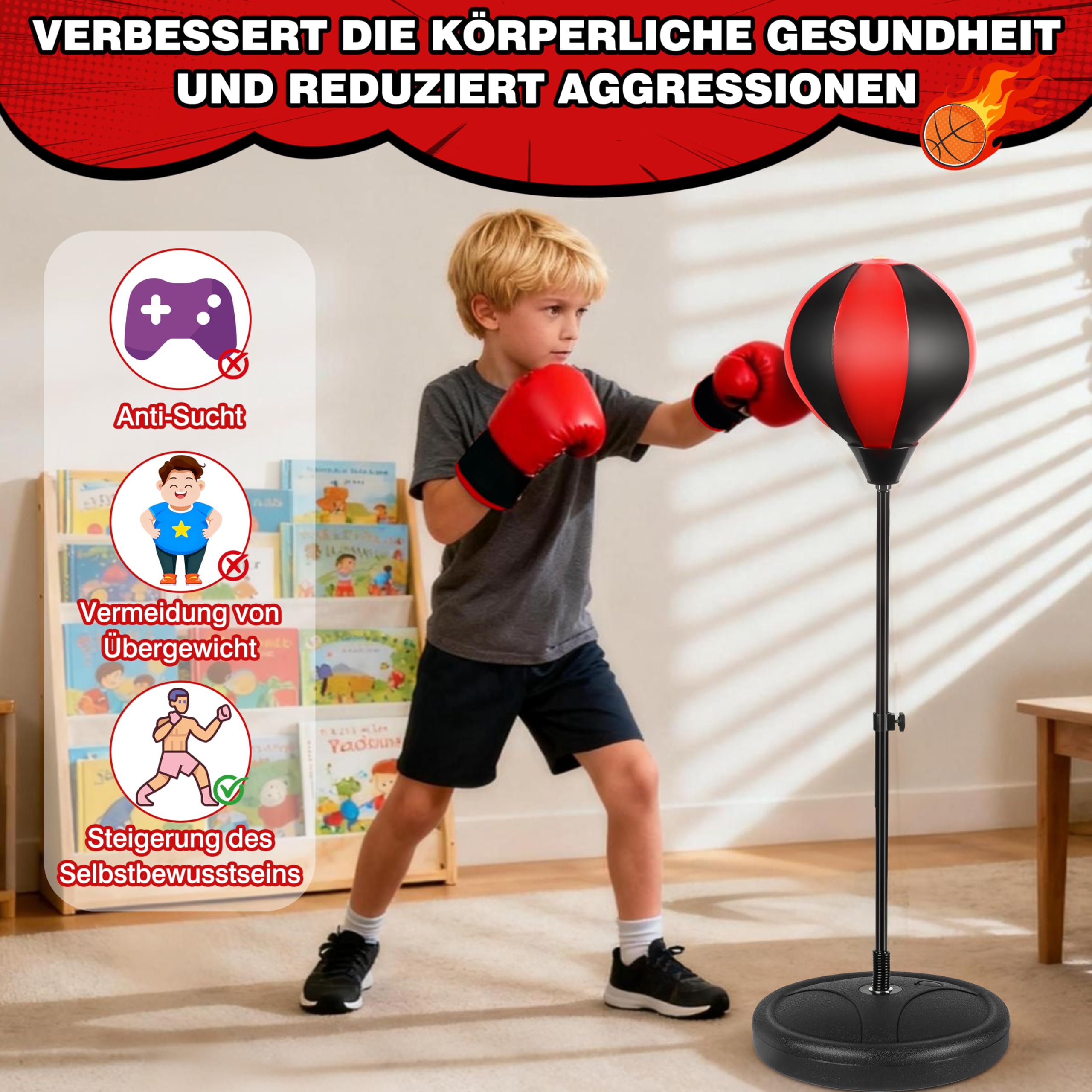 Aragallant Basketballkorb Kinder Indoor Outdoor