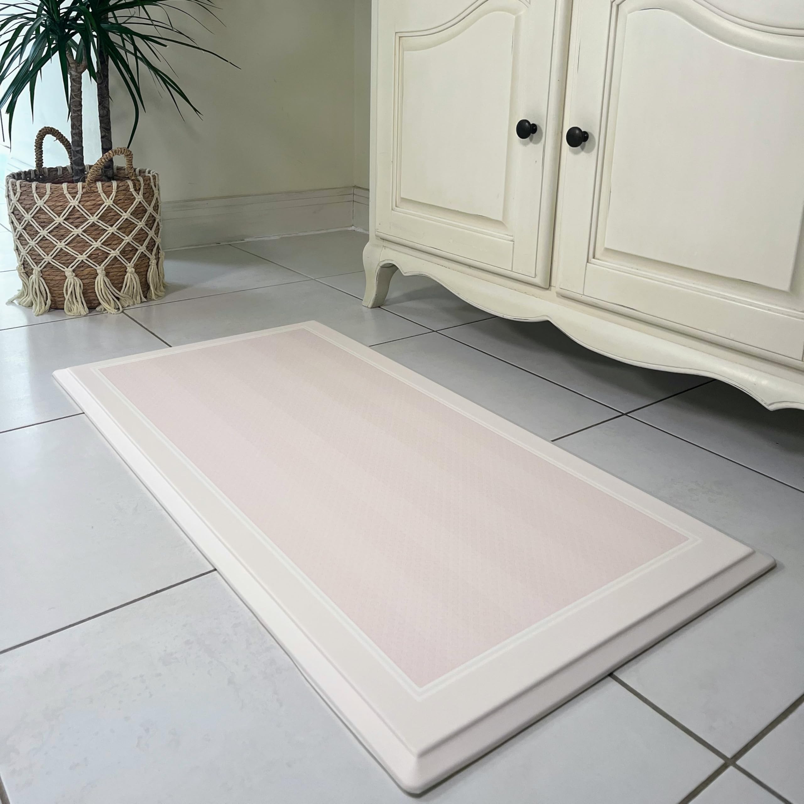 Anti-Fatigue Kitchen Mat – Cushioned Standing Mat for Sink, Waterproof Non-Slip Floor Mat for Kitchen & Home – L'DECO MAT (PACK OF 1, PINKSAND)