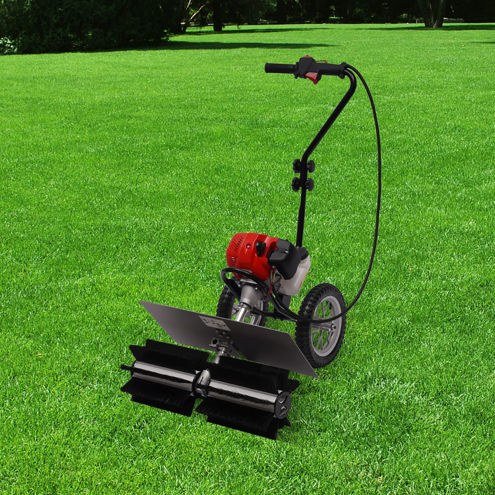 43CC zamiatarka dwusuwowa 1,7 HP Motor szczotka do sztucznej trawy Power Broom ręczna szczotka do sztucznej trawy Power Broom ręczna zamiatarka do sztucznej trawy