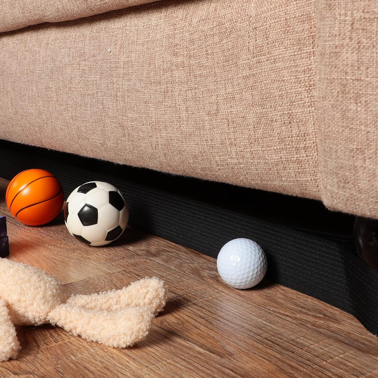 2 Rolls Toy Blocker for Under Couch Adjustable Bumper for