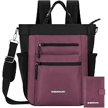 Sherpani Travel Combo Soleil Anti Theft Convertible Backpack, Crossbody, Tote with Vienna RFID Blocking Passport Holder Smoky Orchid