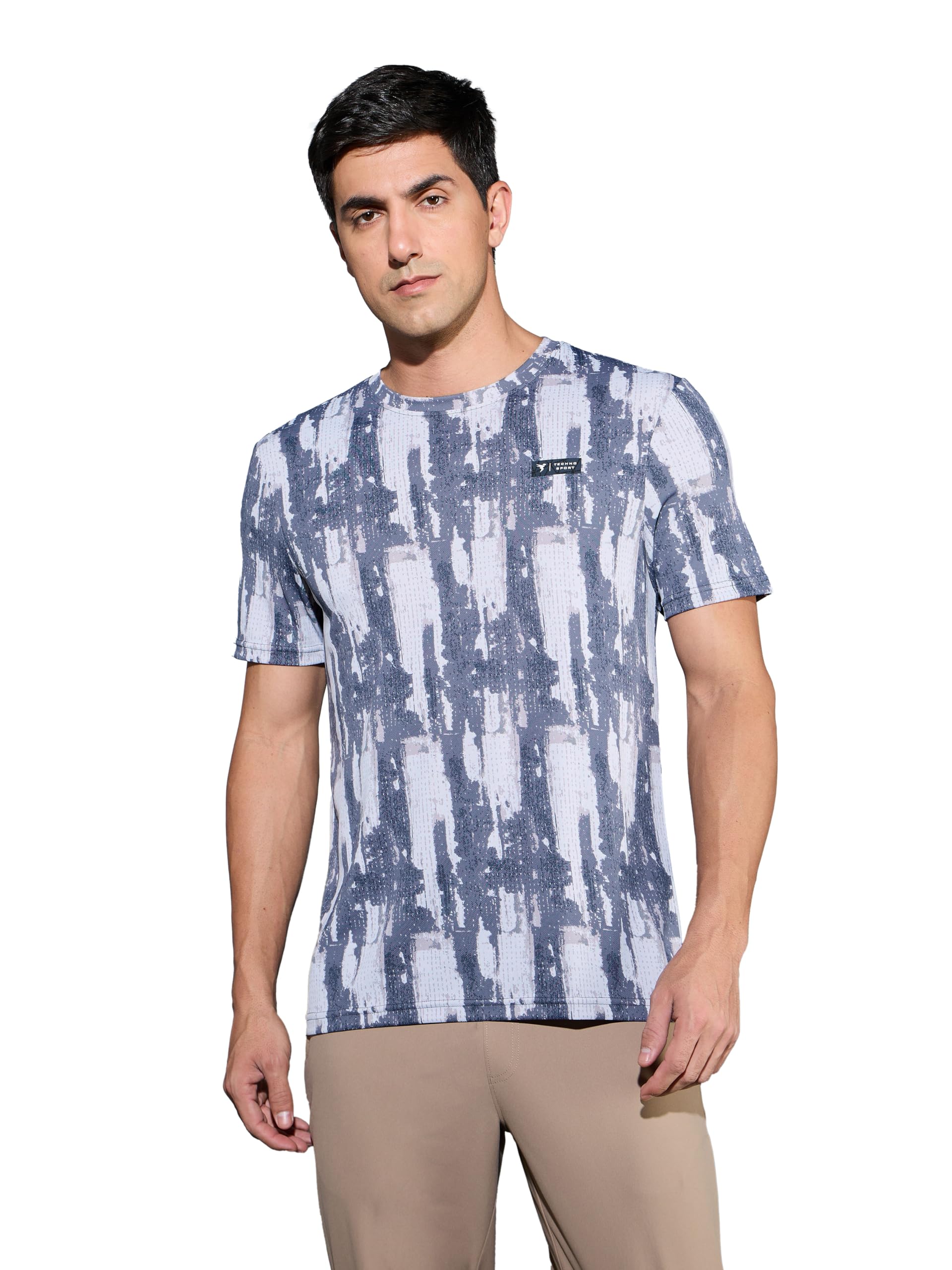 technosport Men's Polyester Slim Fit All Over Print Crew Neck Half Sleeve T-Shirt with Technocool+,SPF50+ and Quick Dry-picture-19