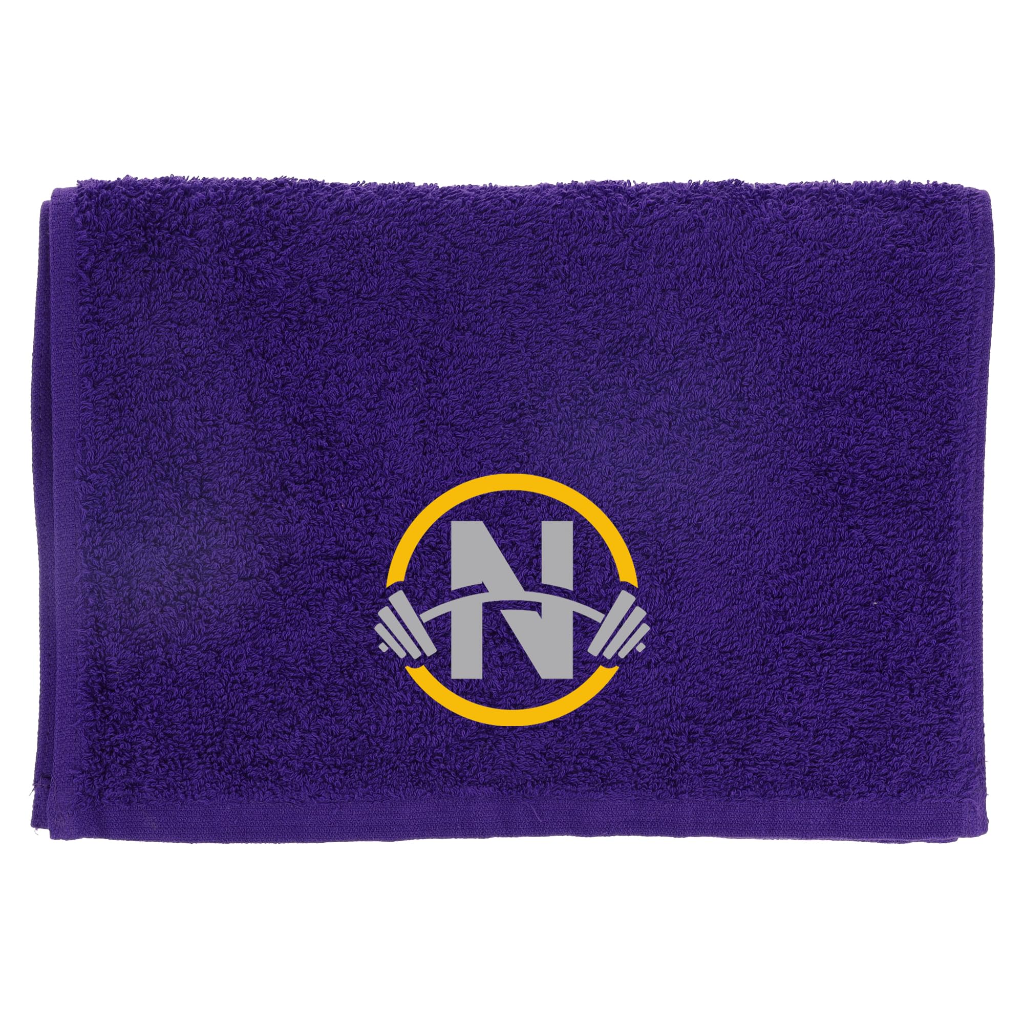 Always Looking Good Gym Towel with Monogrammed Embroidery Initial Gift for Men & Women, Training Accessory Gift, Gym Towel Present for Weight Lifting Birthday, Retirement, Christmas - Purple, N