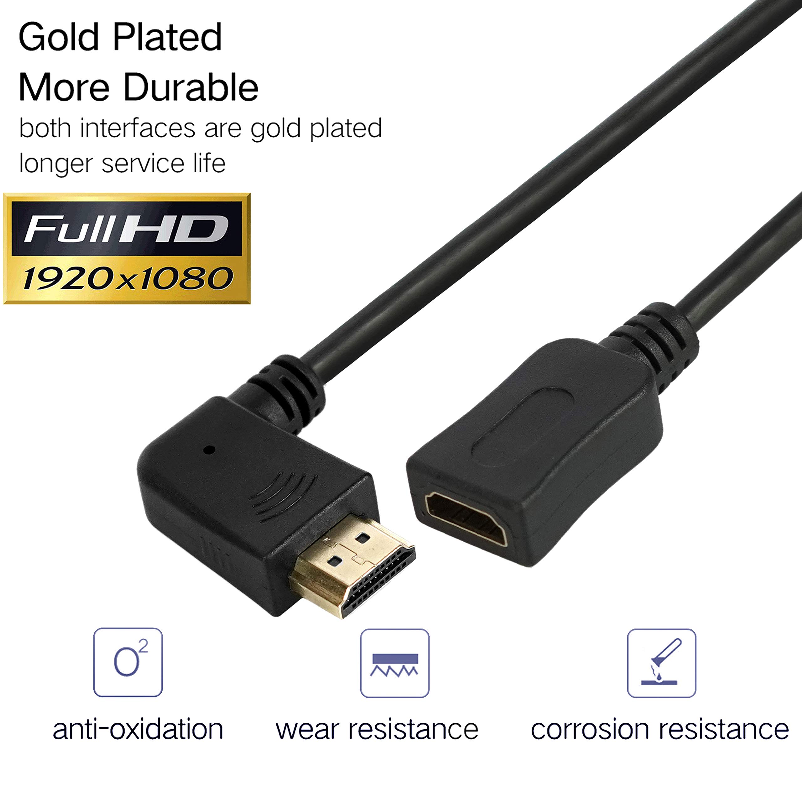 Storite High Speed Gold Plated Right Angle 90 Degree HDMI Male to