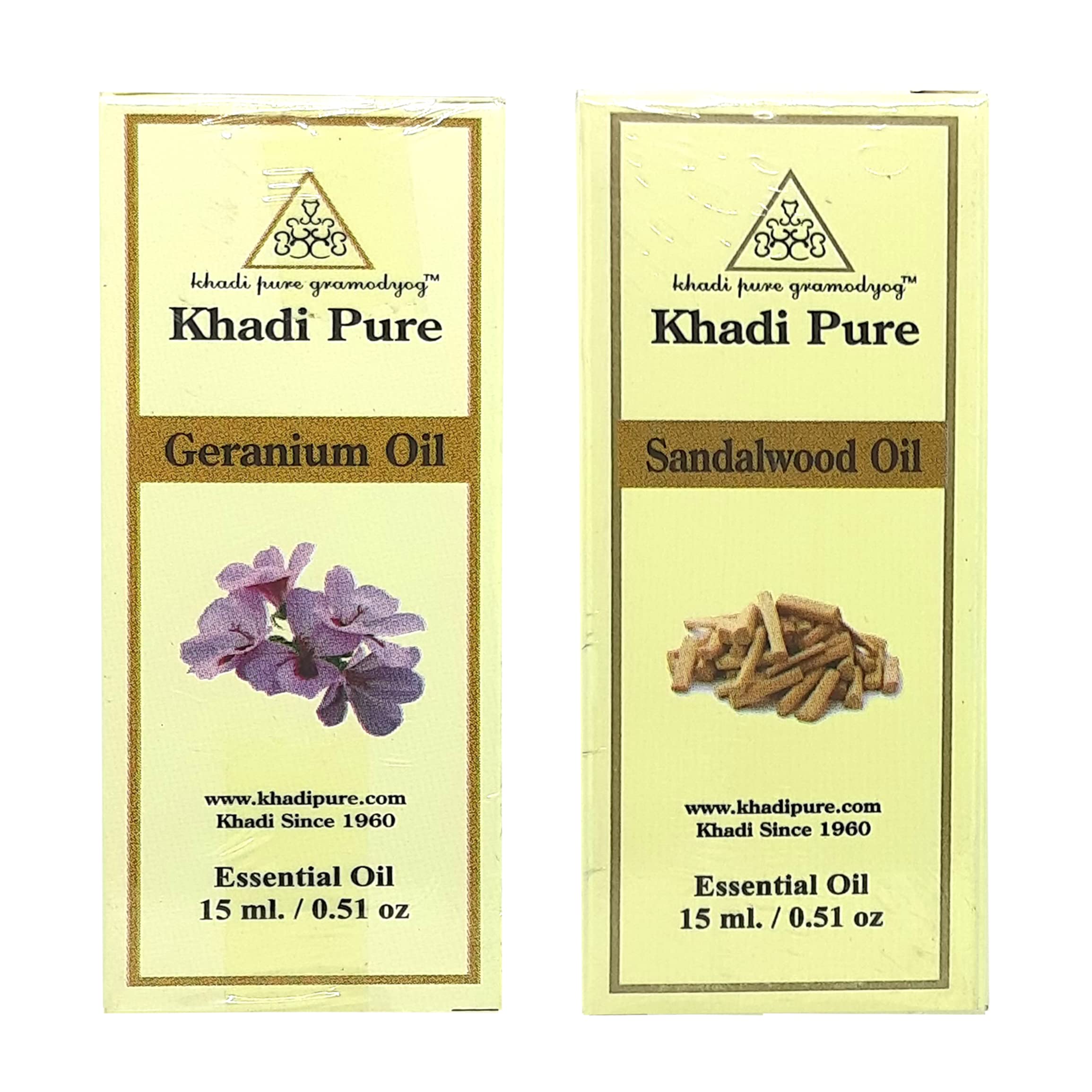 Khadi Pure Geranium & Sandalwood Essential Oil, 15 Ml (Pack Of 2)-image-30