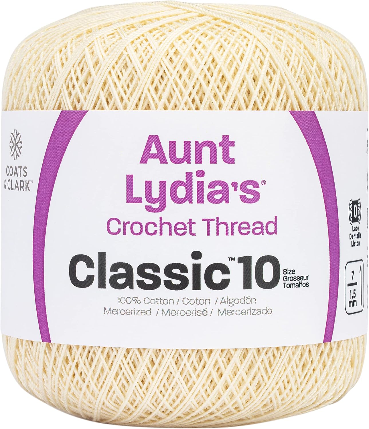 Aunt Lydia's Classic Cotton Crochet Thread, 15 Pack