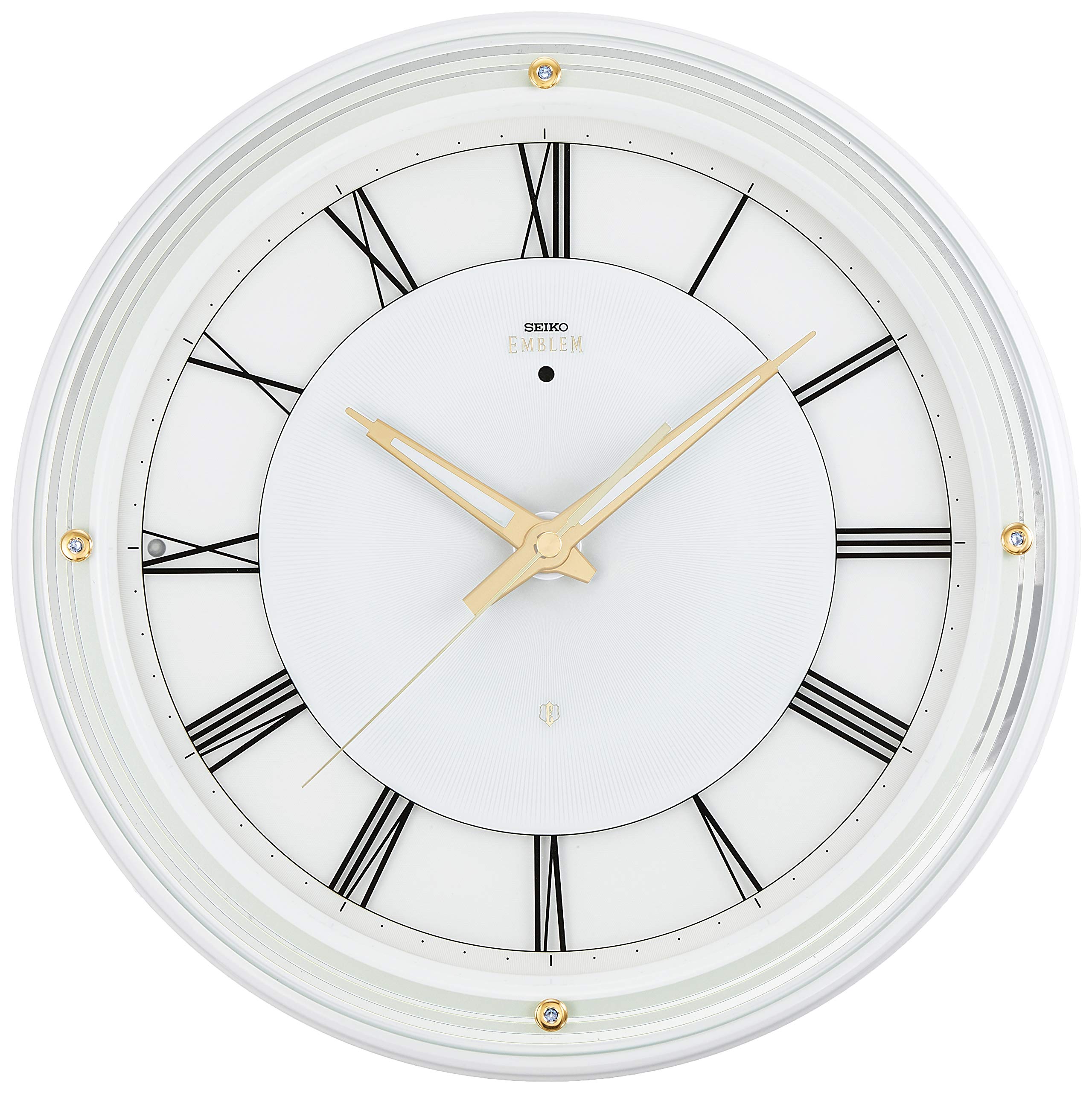 Amazon.co.jp: セイコークロック 掛時計 白 直径342×56mm 電波