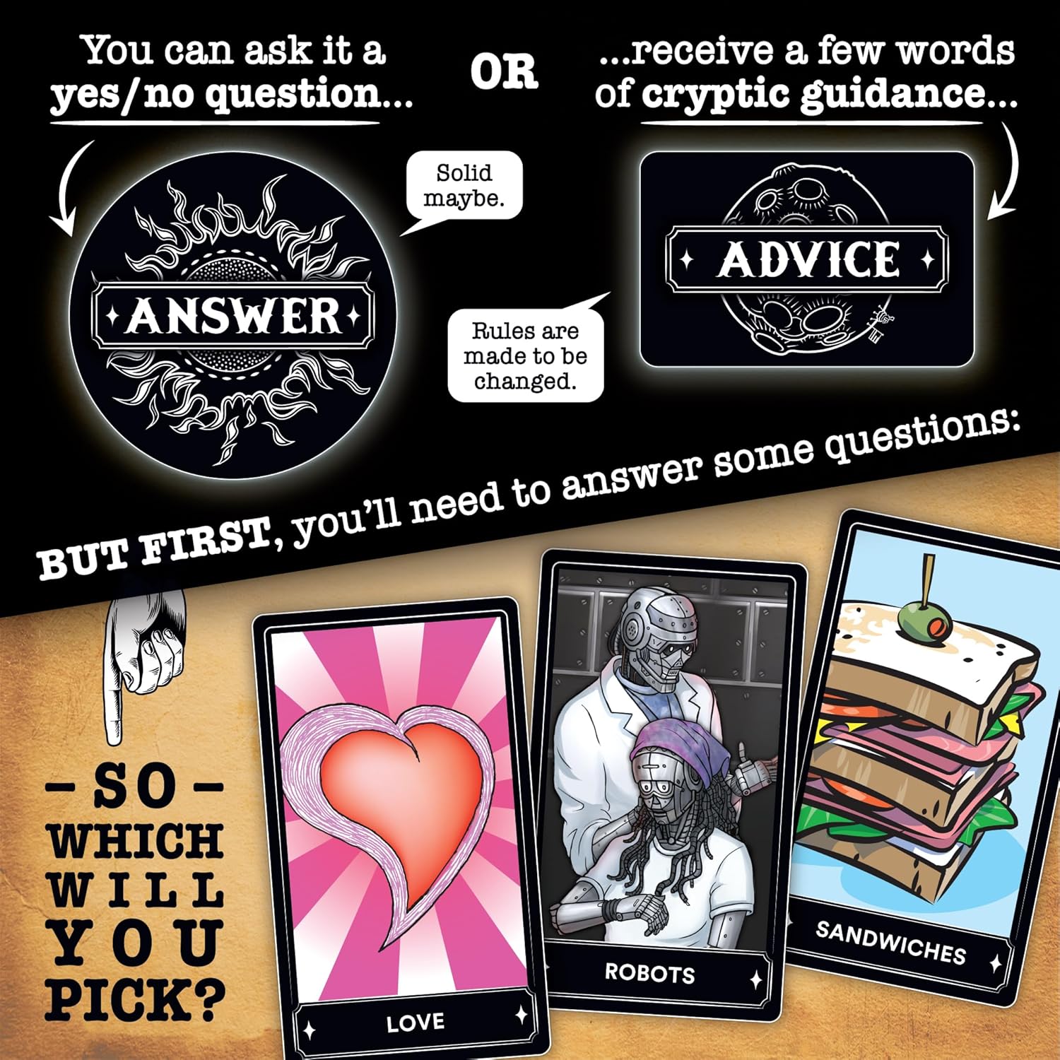 Looney Labs Looney Oracle Card Game – Fortune Telling Toy for Fun, Insight, and Guidance
