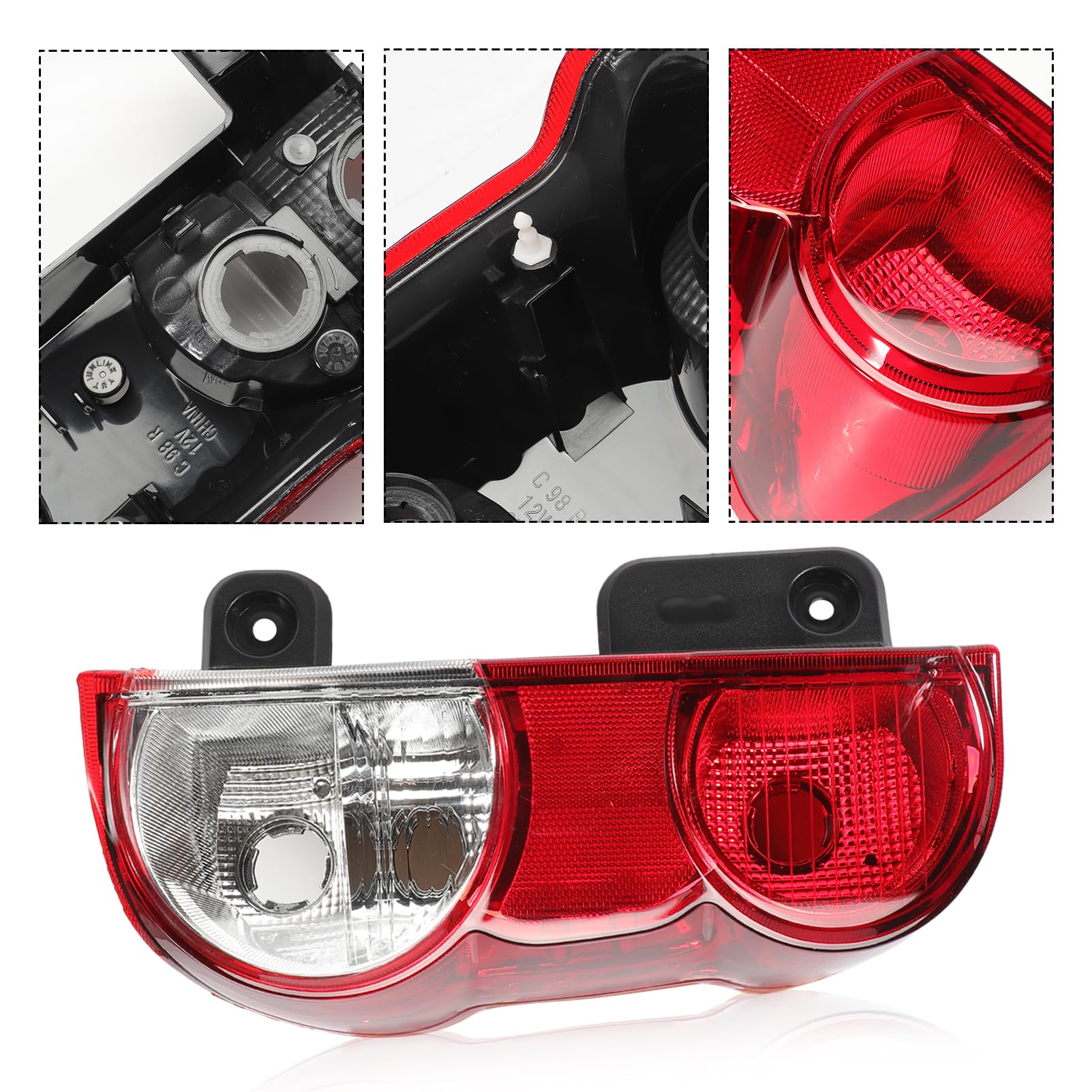 Fanale Posteriore Sinistro per NISSAN NV200 2009-2021 Fari Posteriori Lato Driver Luci Posteriori per 26555-JX31A,26555-3LM0A,NI2800201 Fanali Posteriori Sostituzione