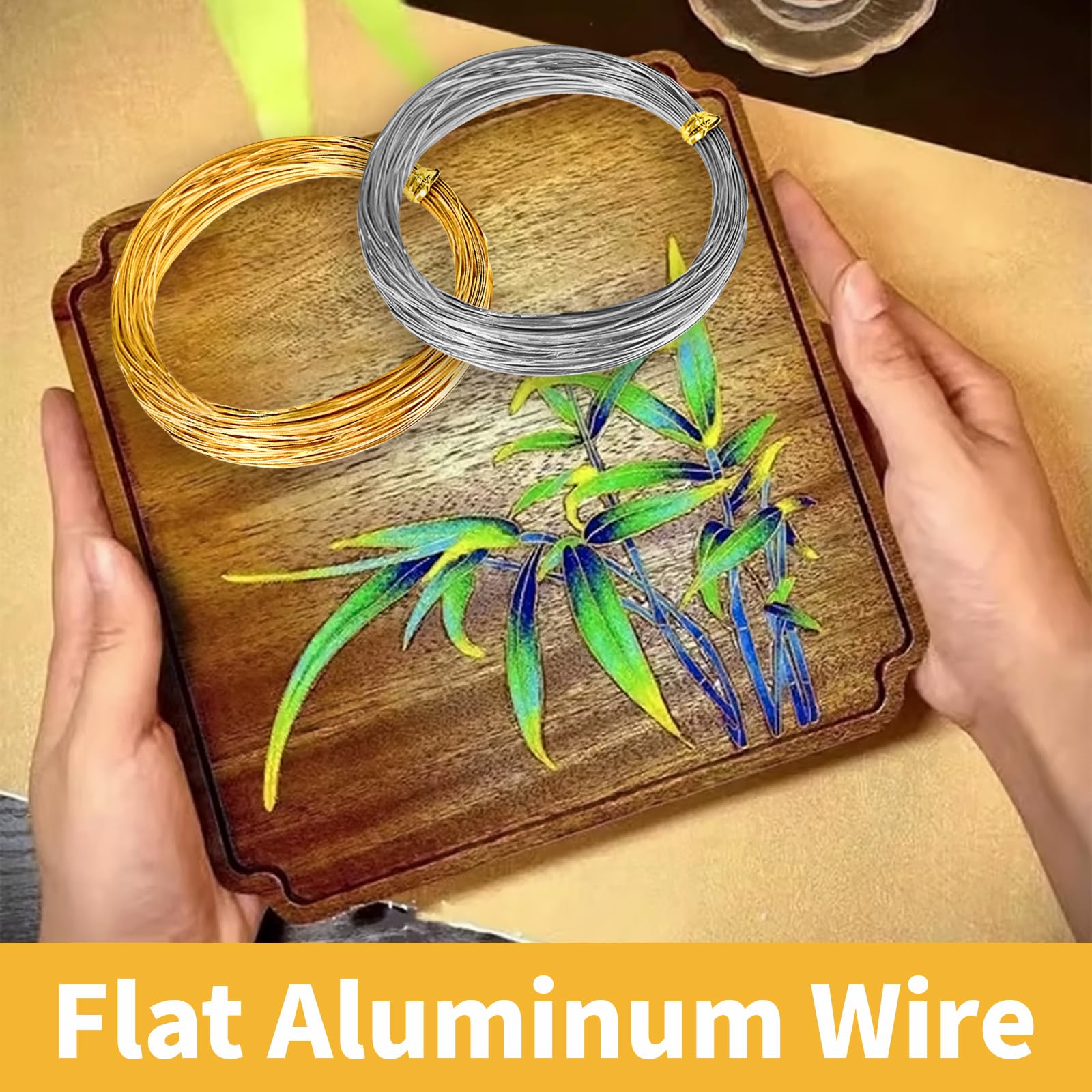 Pure Silver Cloisonné Wire - 99.95% Fine Silver Flat Wire | 1 Metre / 3.2 Ft | Fine Silver Cloisonné Strip for Enamel Work | Jewellers Wire - UK