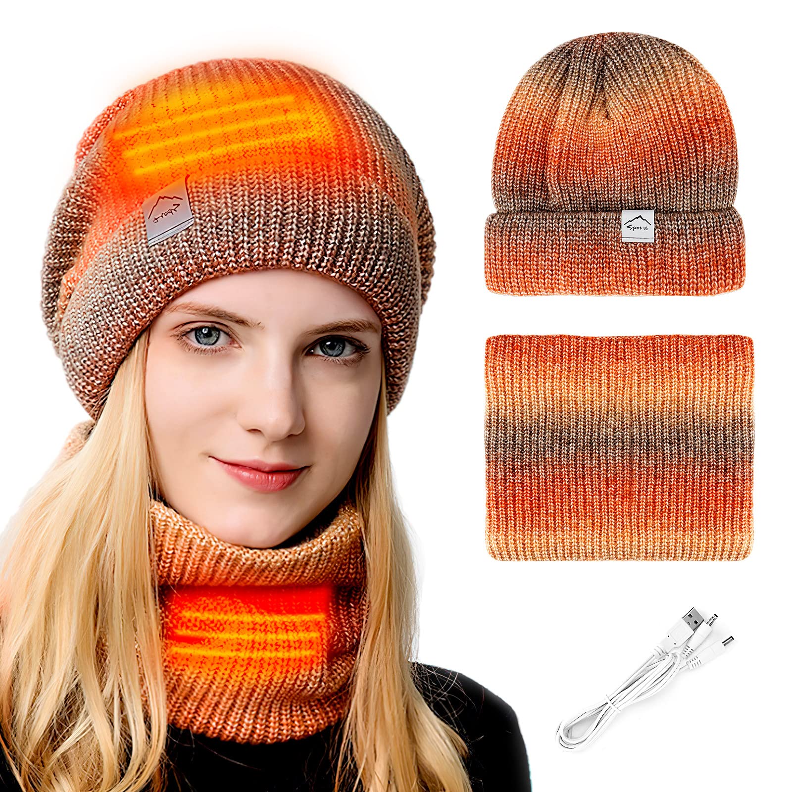 Heated Beanie Hat And Neck Warmer Set In Desertcart Senegal