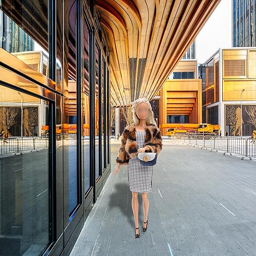 Miniatura 7 de 32 juegos de ropa de muñeca y accesorios para muñeca de 11.5 pulgadas, incluye 2 pijamas, 5 vestidos de moda, 3 tops, 3 pantalones, 10 zapatos y