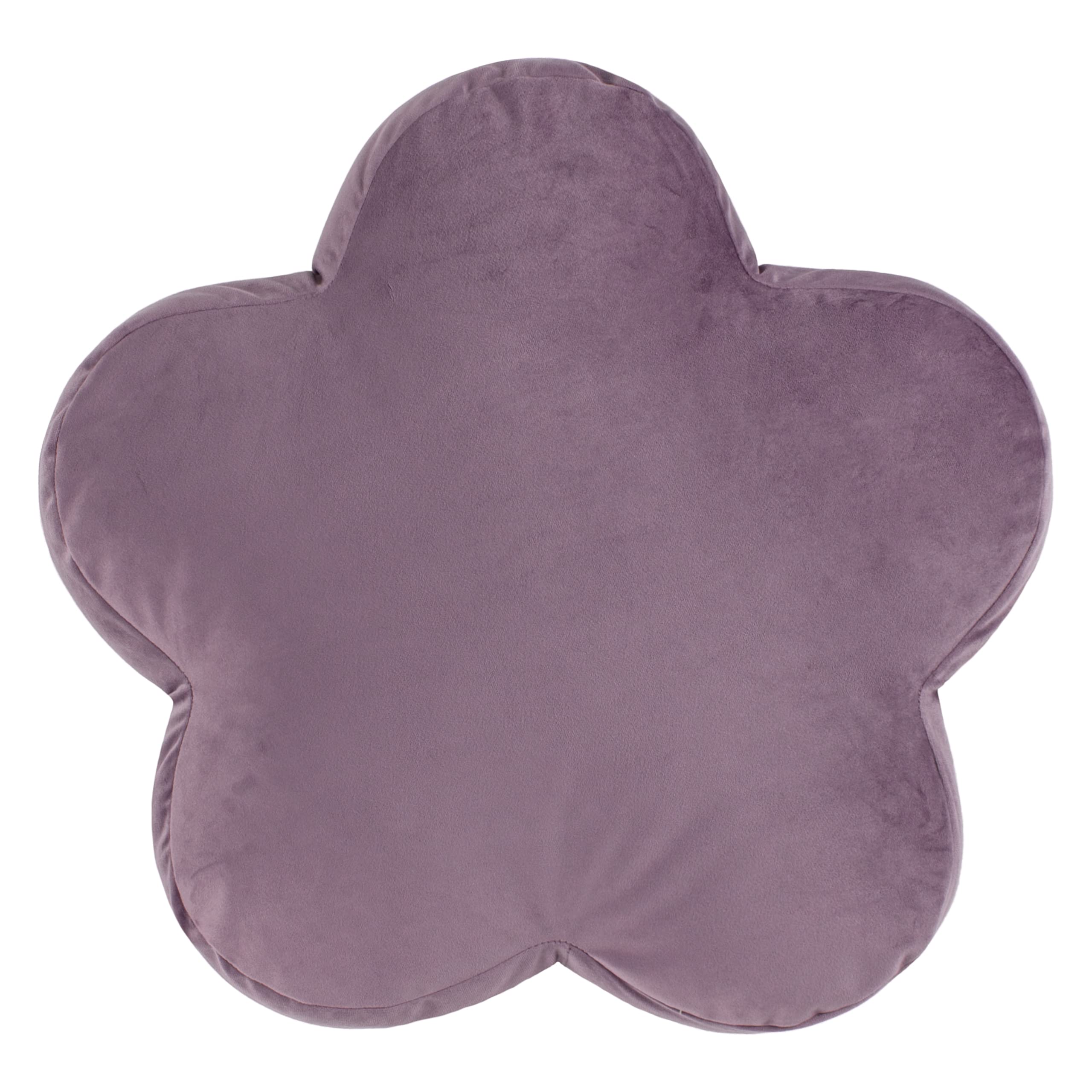 Flower Velvet Cushion - Reversible - Ready Filled - Lilac - 45cm x 45cm